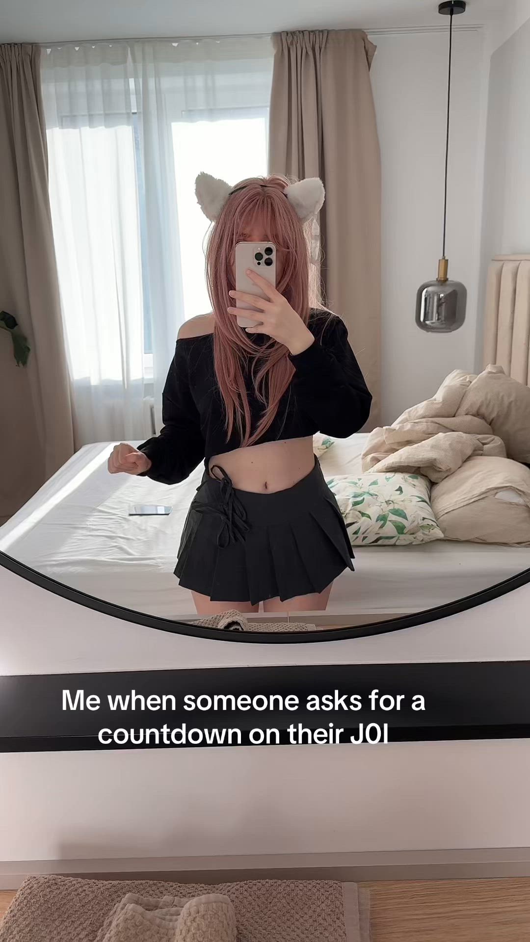 Catgirl JOI pink hair