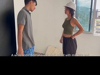 The construction worker has sex with a young, novice female engineer. julianapalvin
