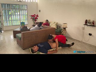 Latina Student Pays High Rent with Deepthroat and Pussy - Three Blowjobs